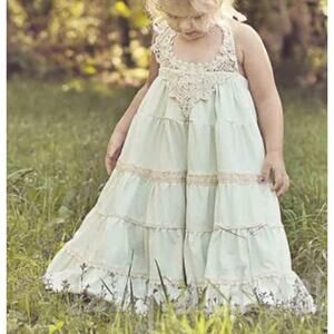 NEW DOLLCAKE girls after-dinner frock dress in mint green